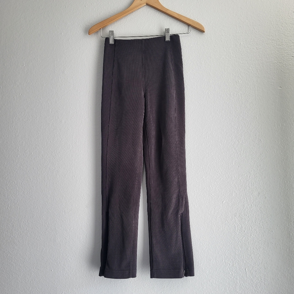 Lululemon Ribbed Softstreme Zip Leg Ribbed High- Rise Pants. - Picture 4 of 11